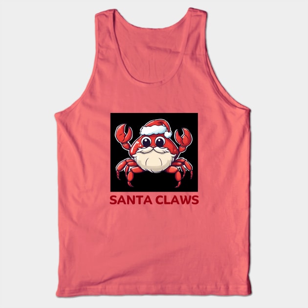 Santa Claws | Santa Claus Pun Tank Top by Allthingspunny